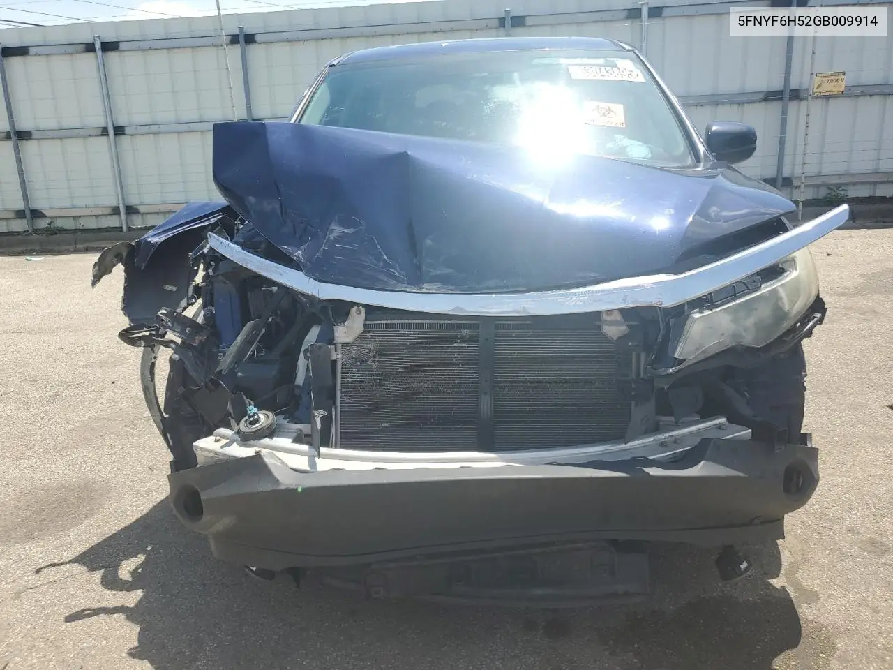 5FNYF6H52GB009914 2016 Honda Pilot Exl