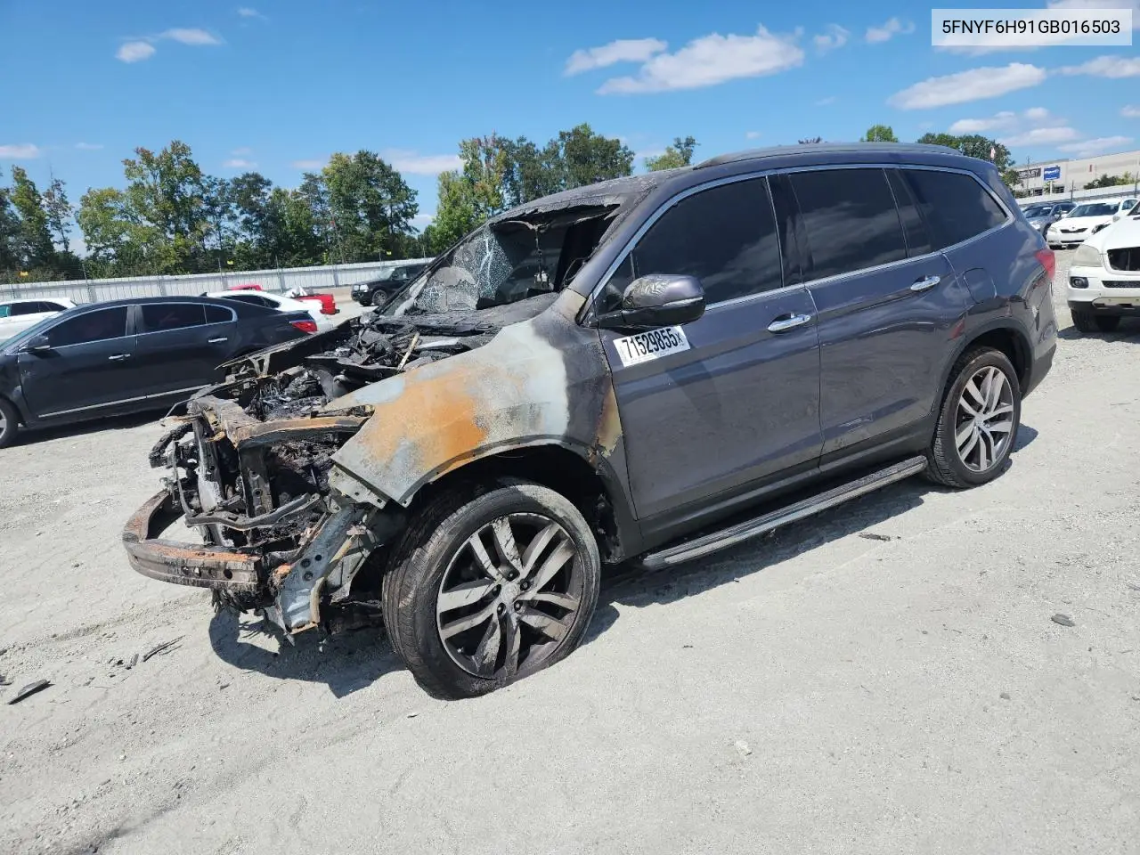 5FNYF6H91GB016503 2016 Honda Pilot Touring
