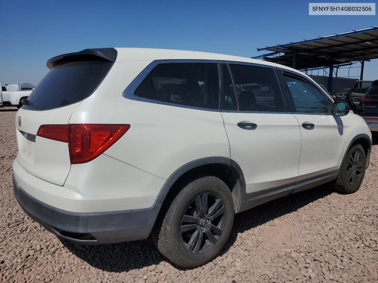 2016 Honda Pilot Lx VIN: 5FNYF5H14GB032506 Lot: 72412344