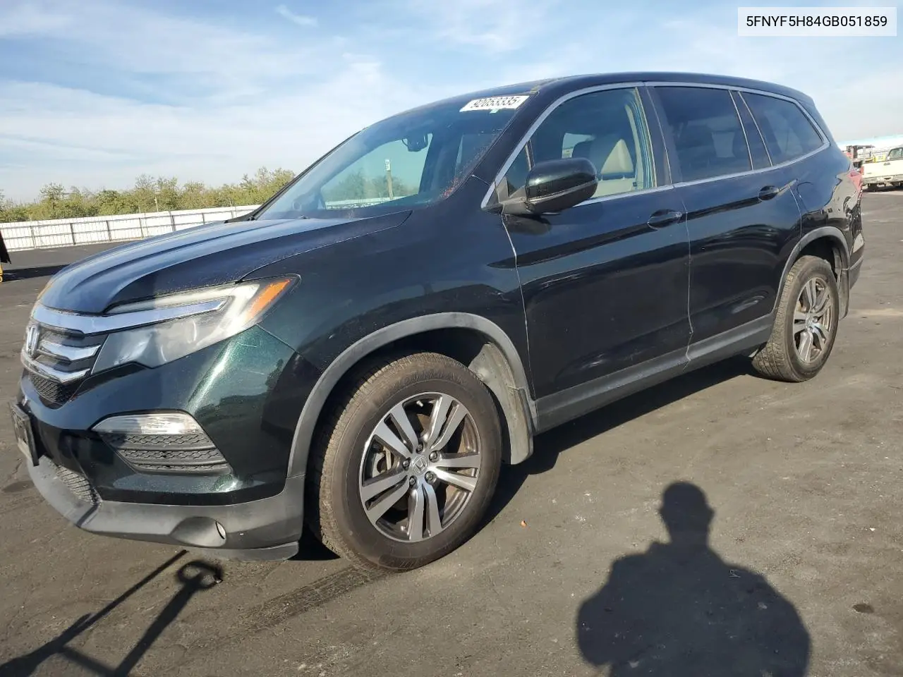 5FNYF5H84GB051859 2016 Honda Pilot Exl