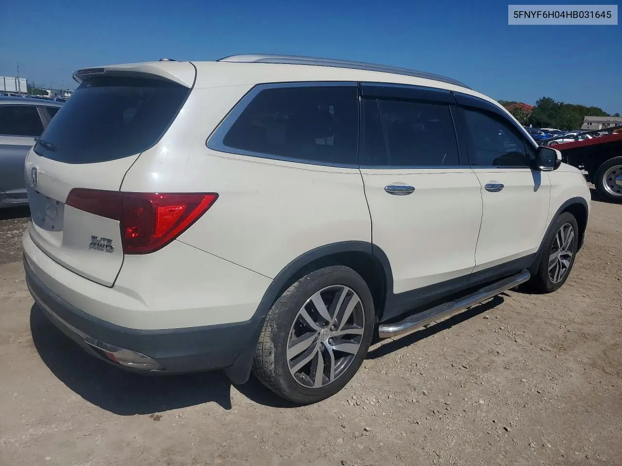 5FNYF6H04HB031645 2017 Honda Pilot Elite