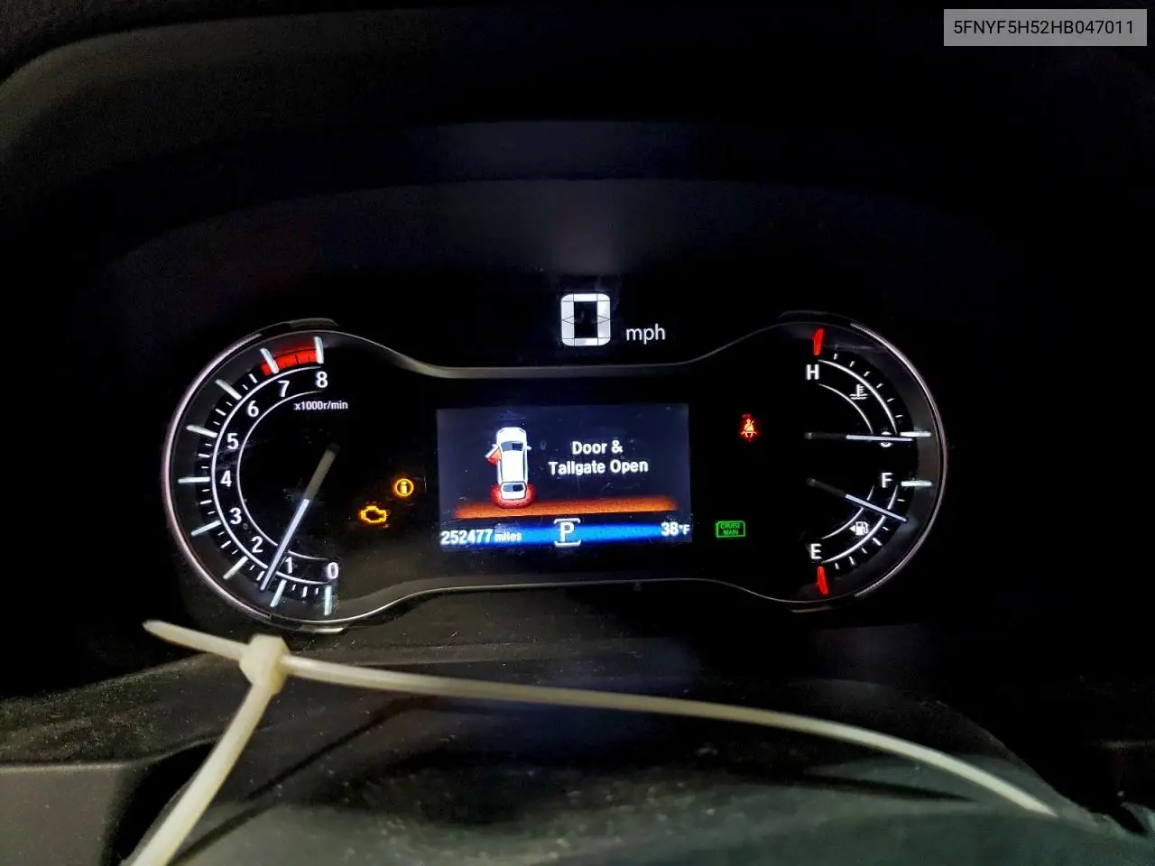 5FNYF5H52HB047011 2017 Honda Pilot Exl