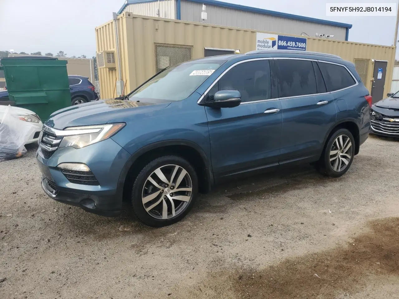 5FNYF5H92JB014194 2018 Honda Pilot Touring
