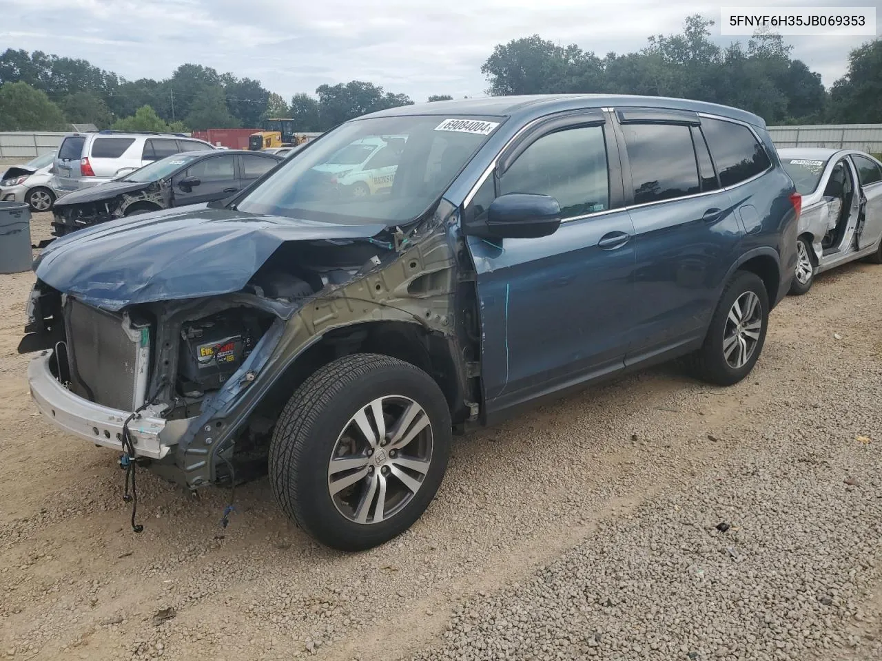 2018 Honda Pilot Ex VIN: 5FNYF6H35JB069353 Lot: 69084004