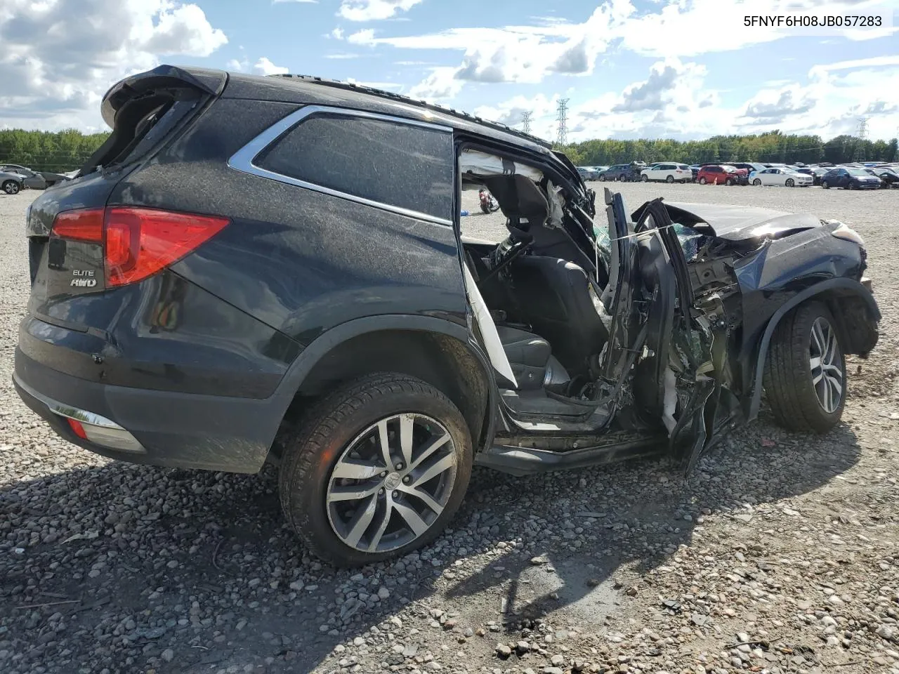 2018 Honda Pilot Elite VIN: 5FNYF6H08JB057283 Lot: 69943394