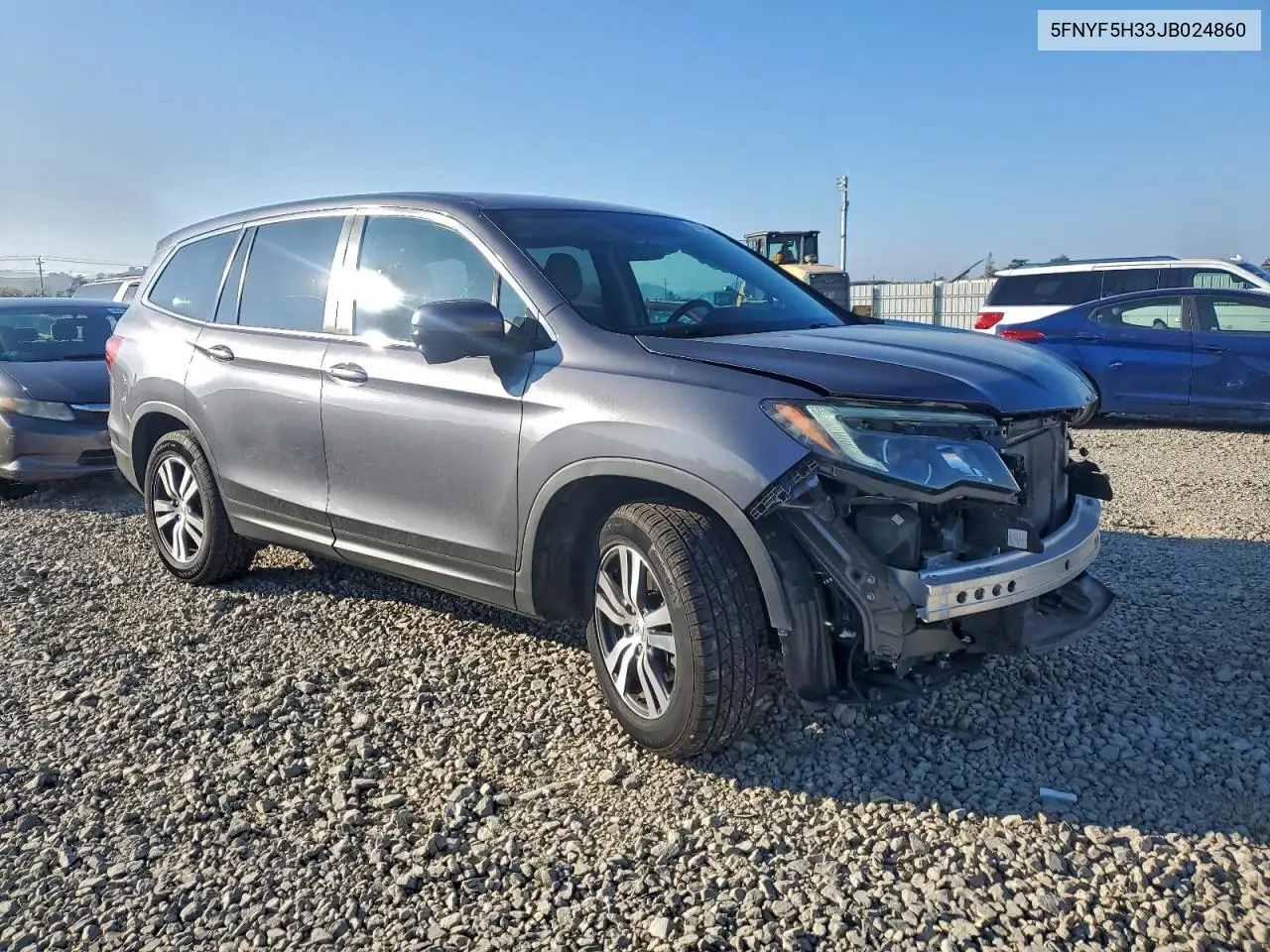 5FNYF5H33JB024860 2018 Honda Pilot Ex