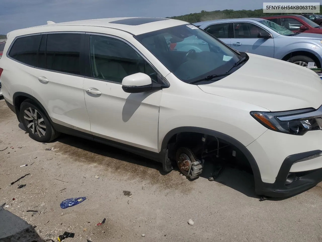 2019 Honda Pilot Exl VIN: 5FNYF6H54KB063126 Lot: 66346964