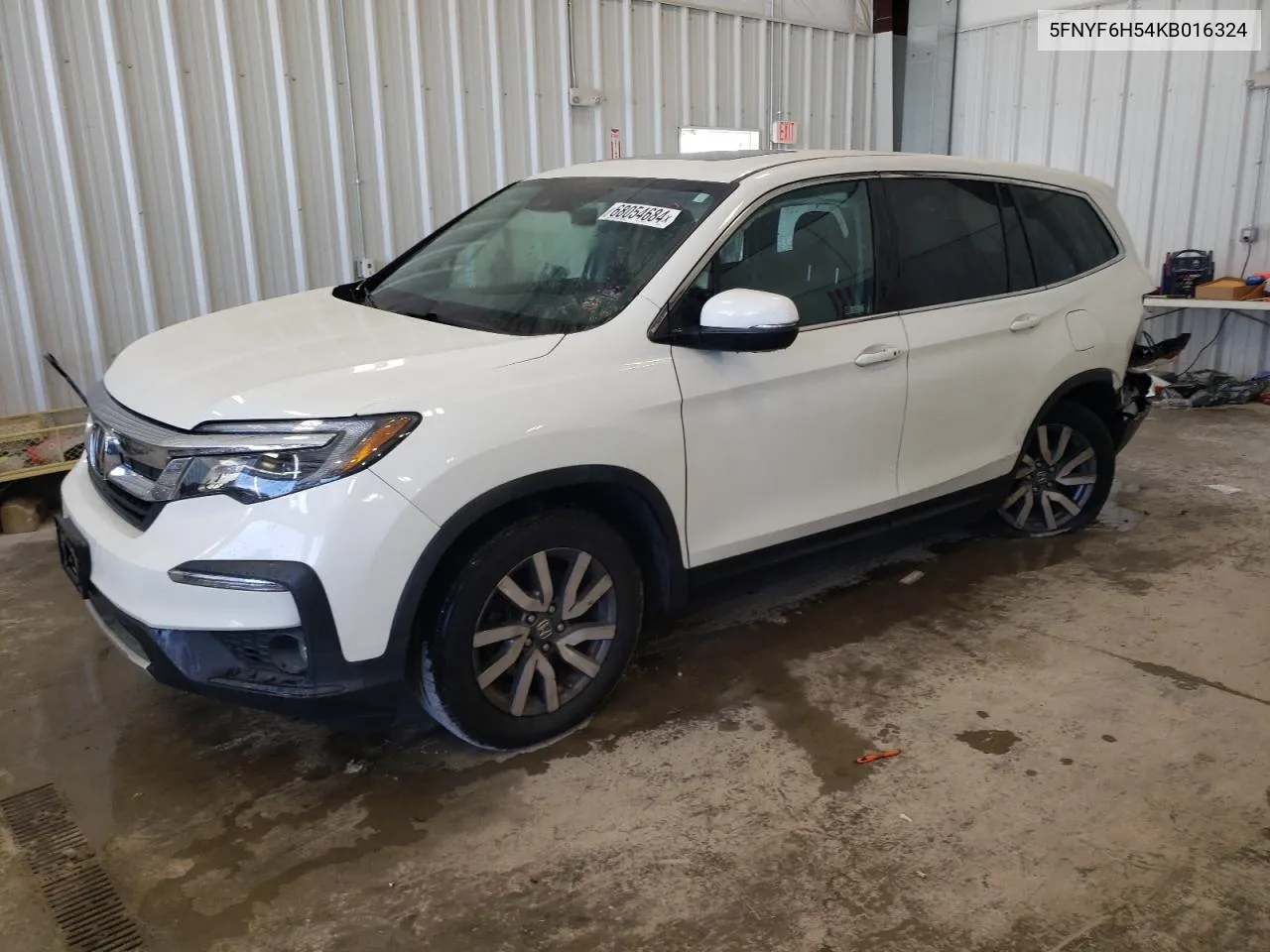 2019 Honda Pilot Exl VIN: 5FNYF6H54KB016324 Lot: 68054684