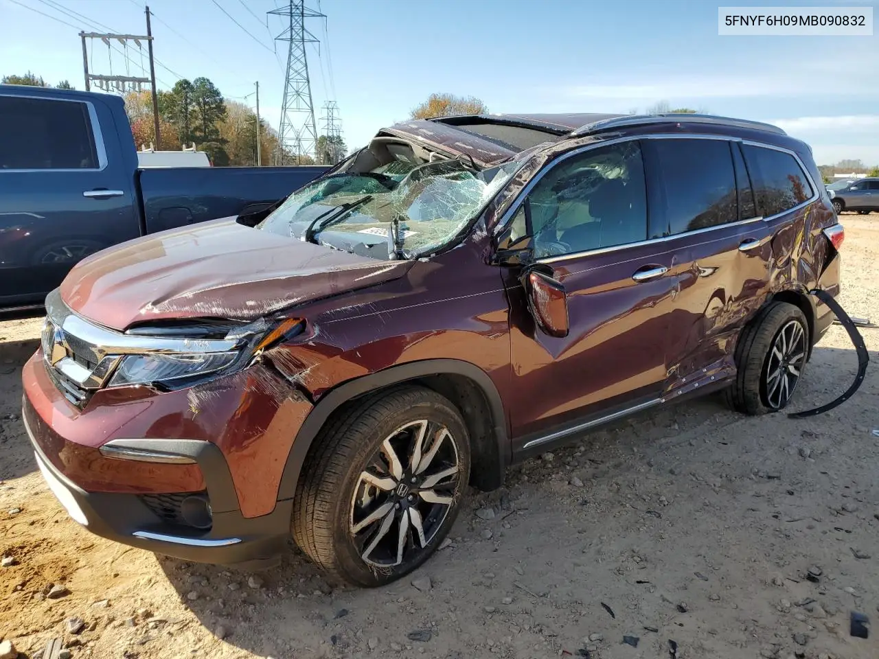 5FNYF6H09MB090832 2021 Honda Pilot Elite