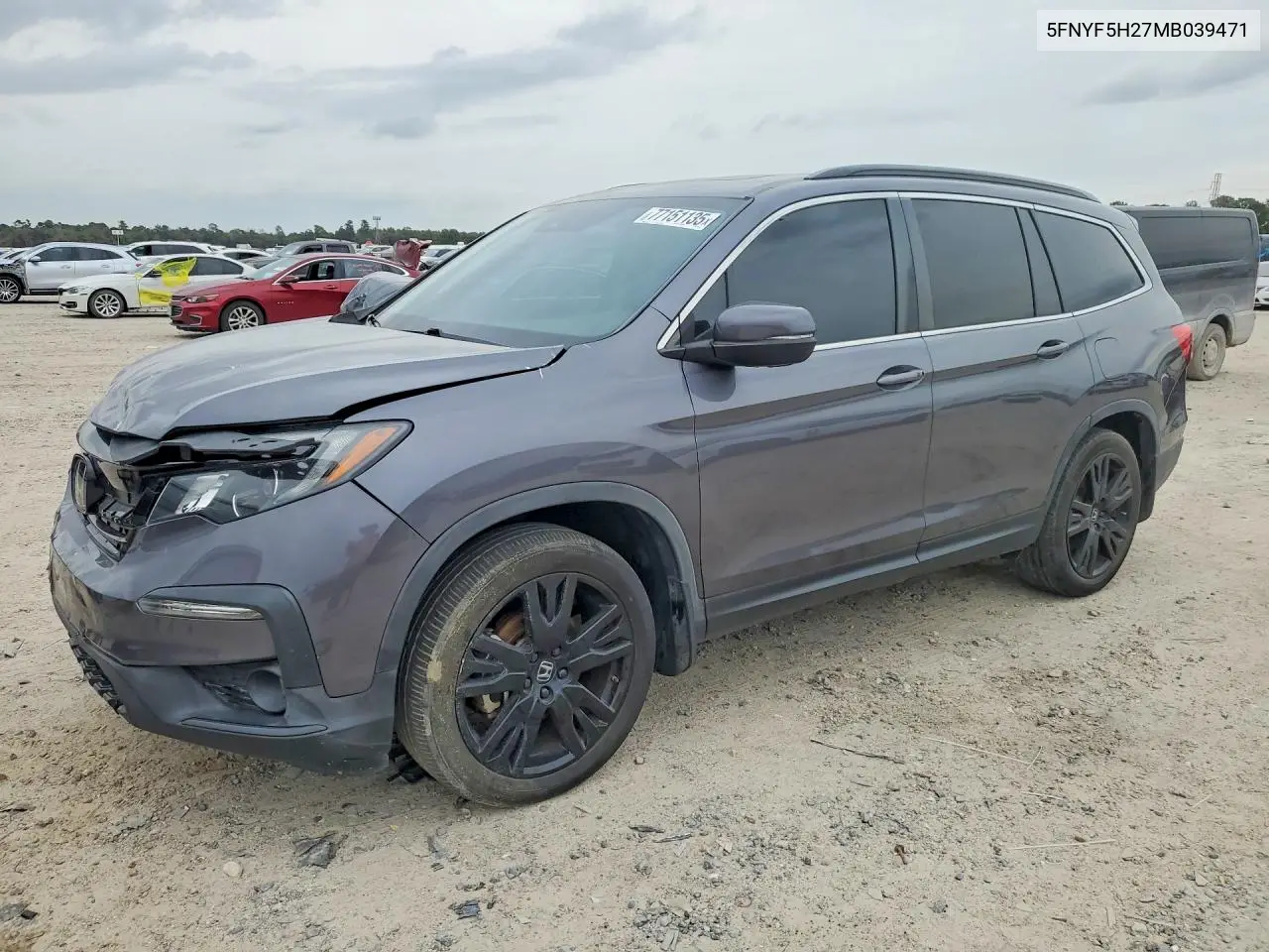 5FNYF5H27MB039471 2021 Honda Pilot Se