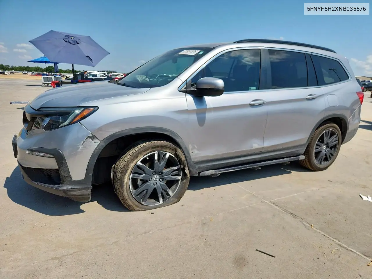 5FNYF5H2XNB035576 2022 Honda Pilot Se