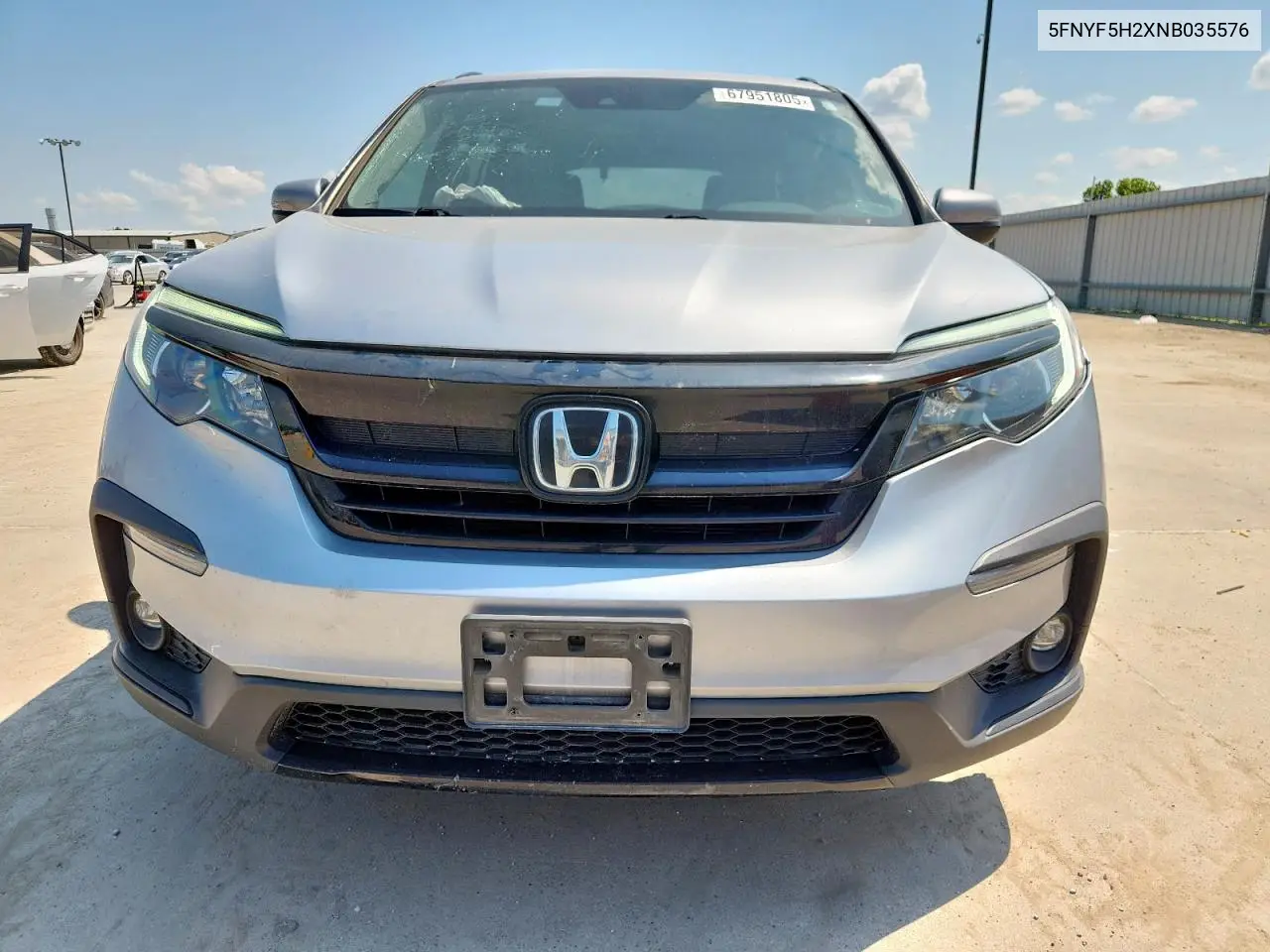 5FNYF5H2XNB035576 2022 Honda Pilot Se