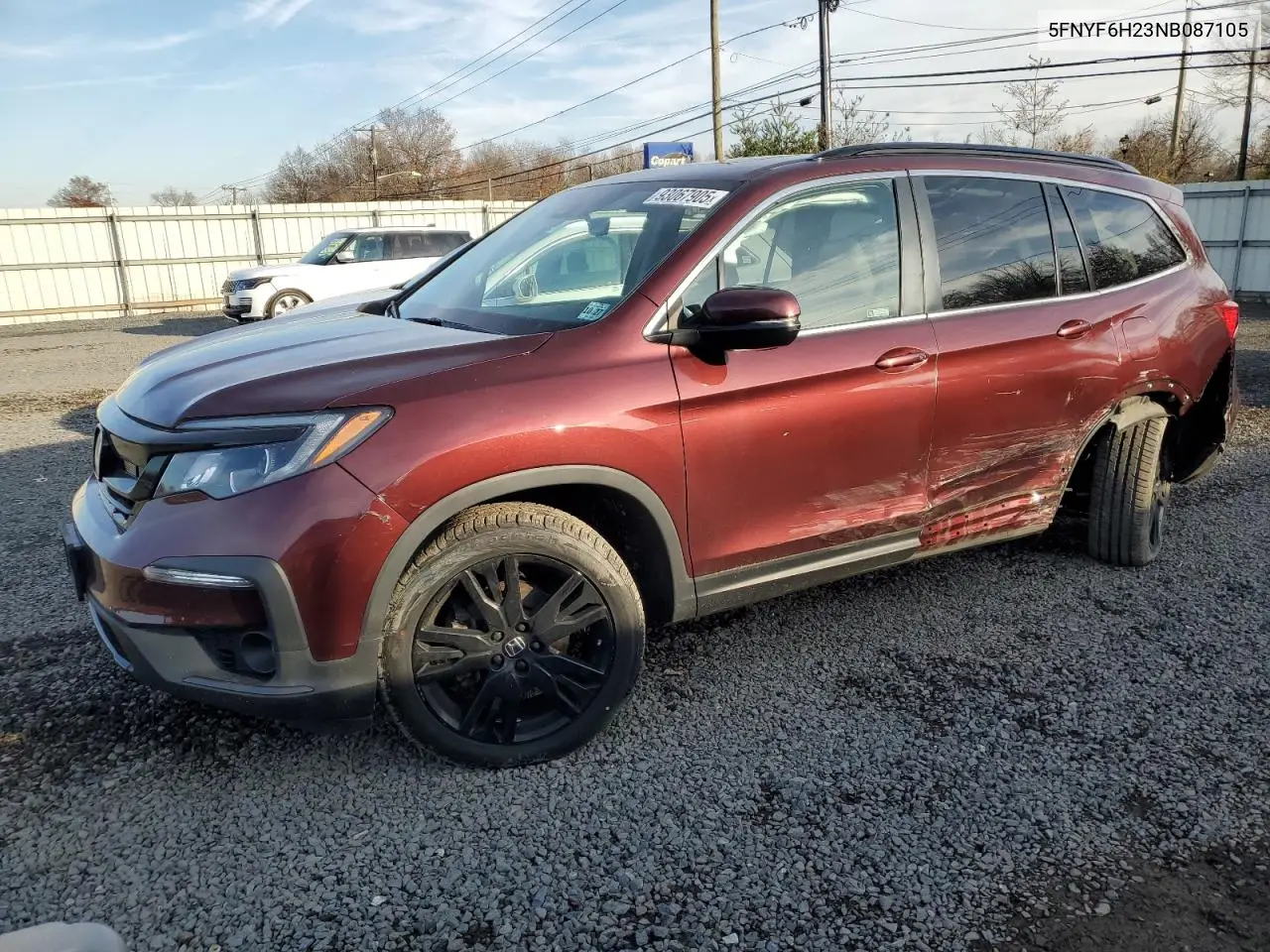5FNYF6H23NB087105 2022 Honda Pilot Se