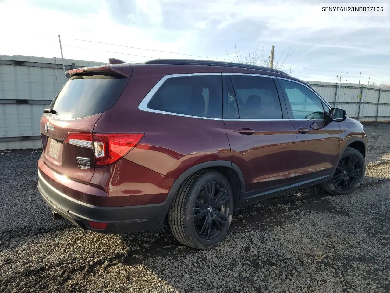 5FNYF6H23NB087105 2022 Honda Pilot Se
