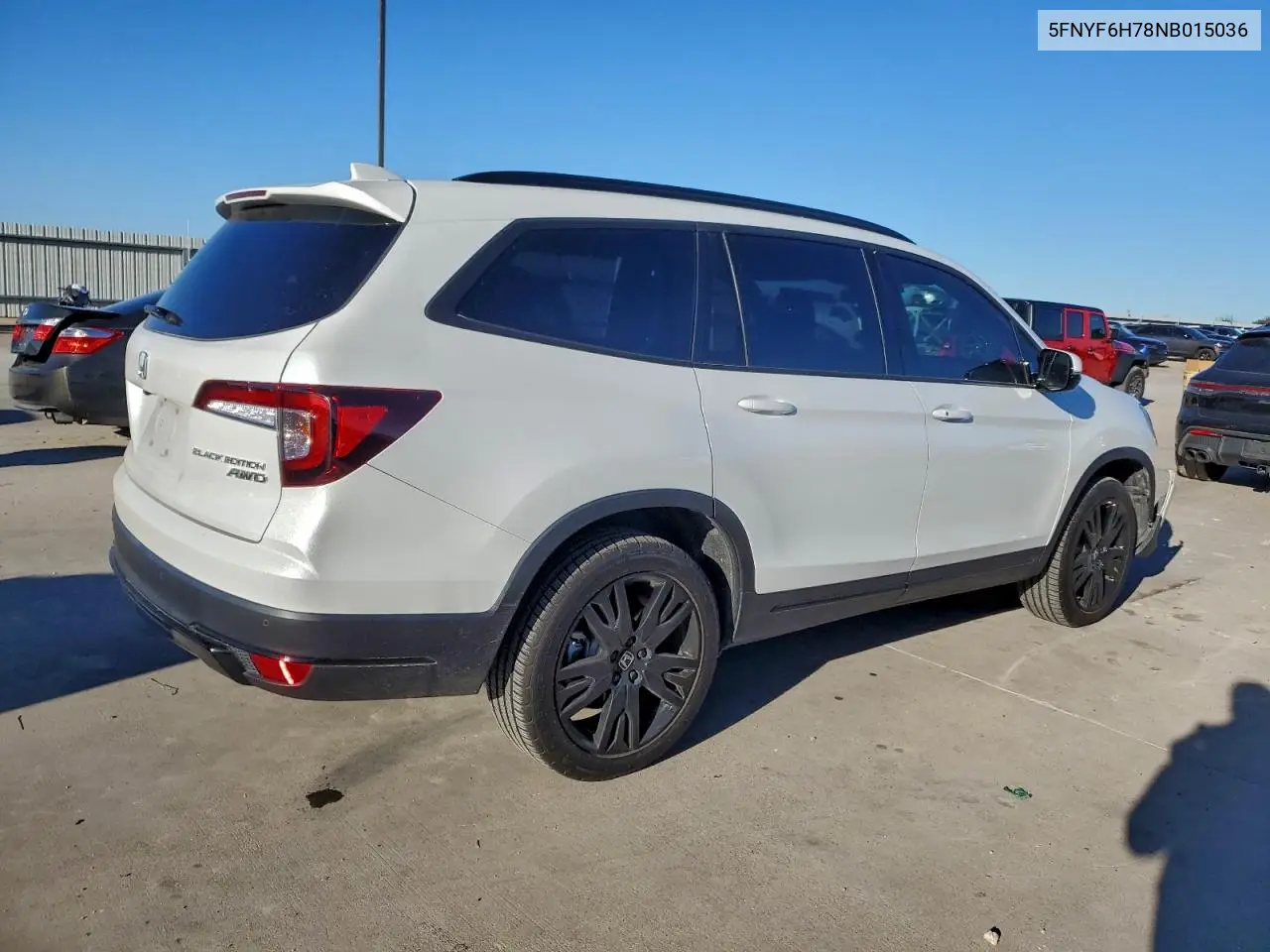 5FNYF6H78NB015036 2022 Honda Pilot Awd Black Edition