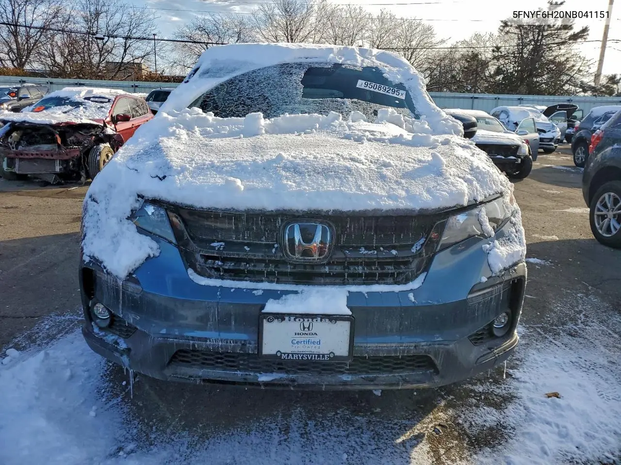 5FNYF6H20NB041151 2022 Honda Pilot Se