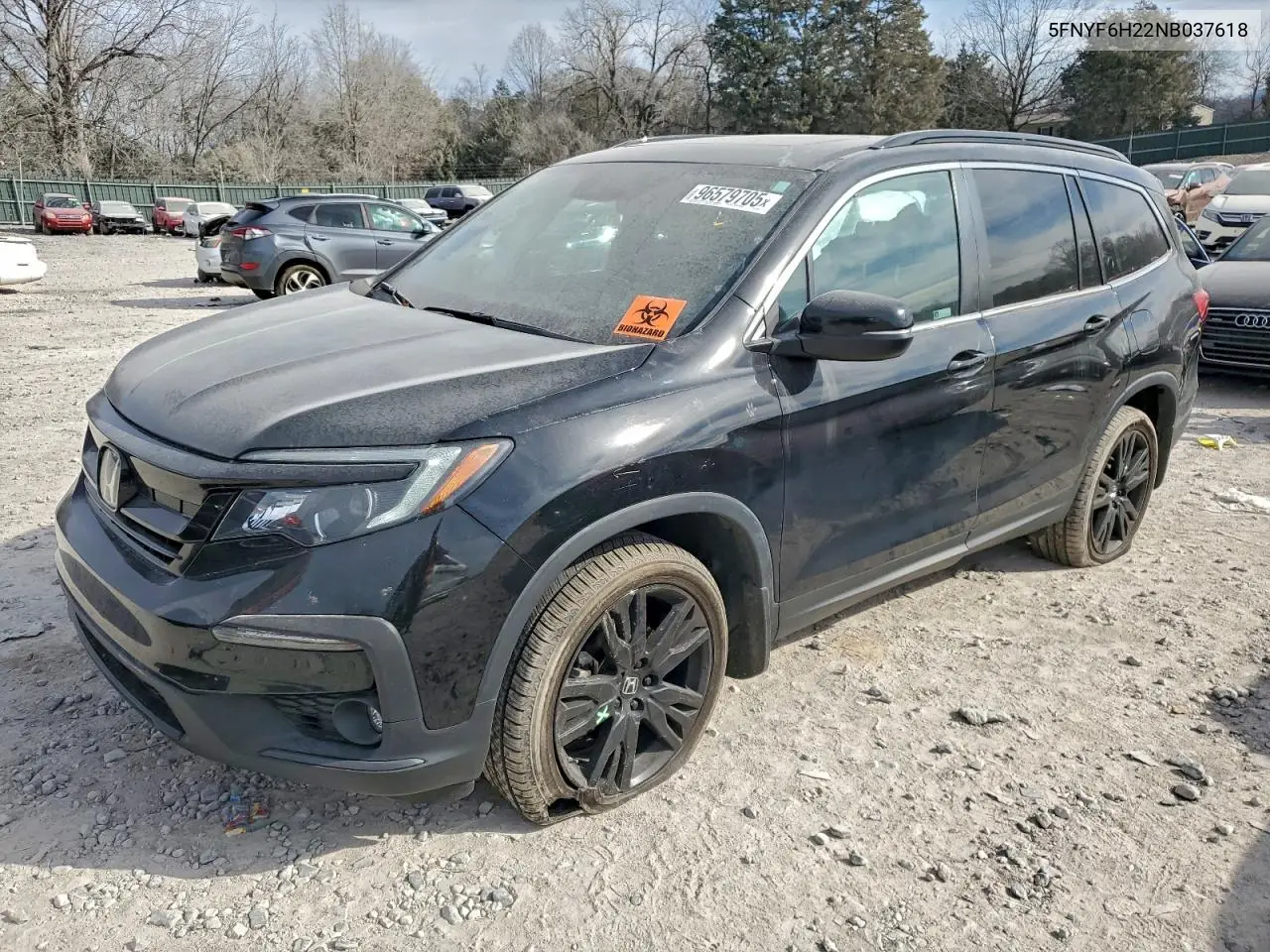 5FNYF6H22NB037618 2022 Honda Pilot Se