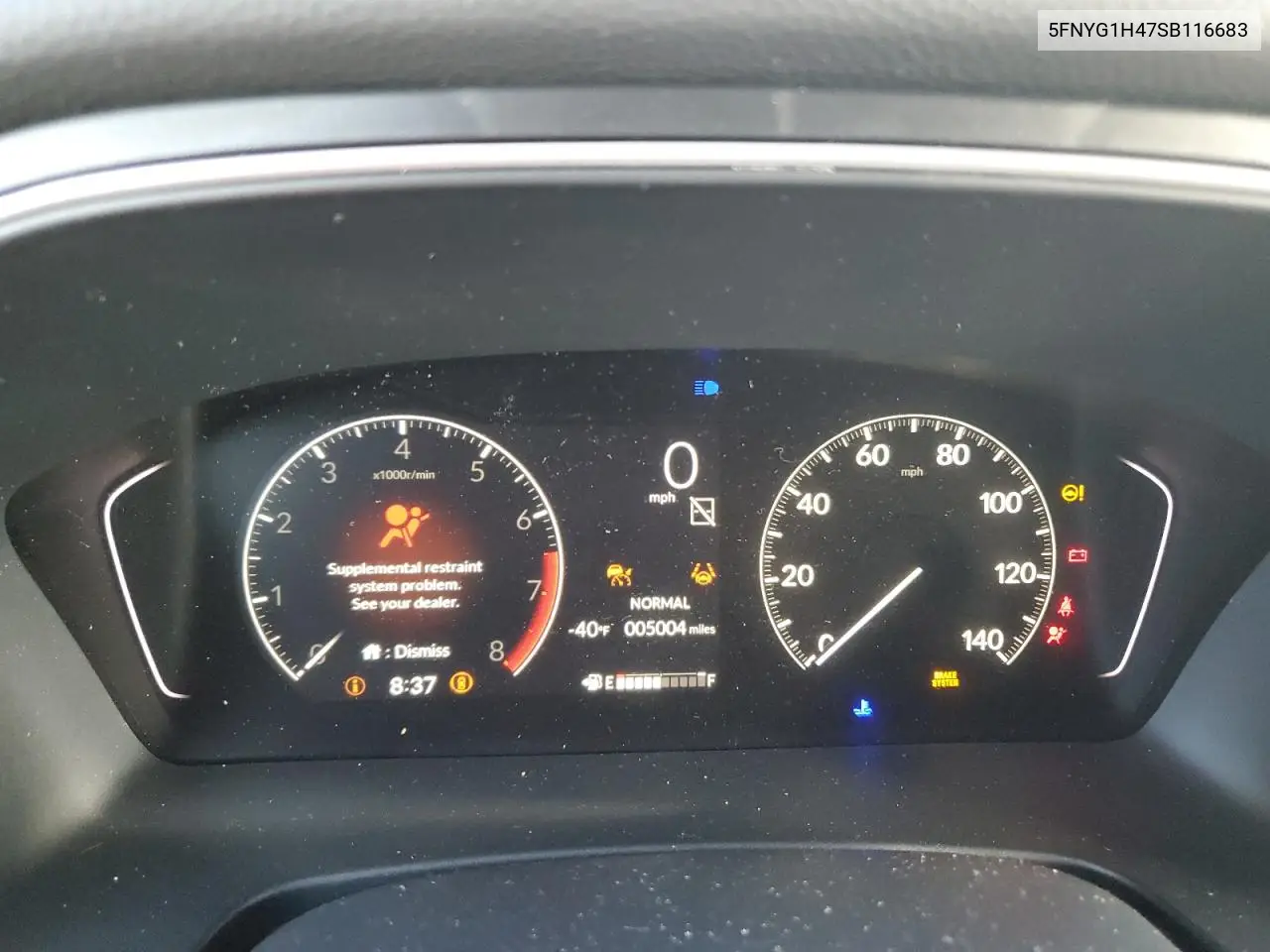 5FNYG1H47SB116683 2025 Honda Pilot Exl