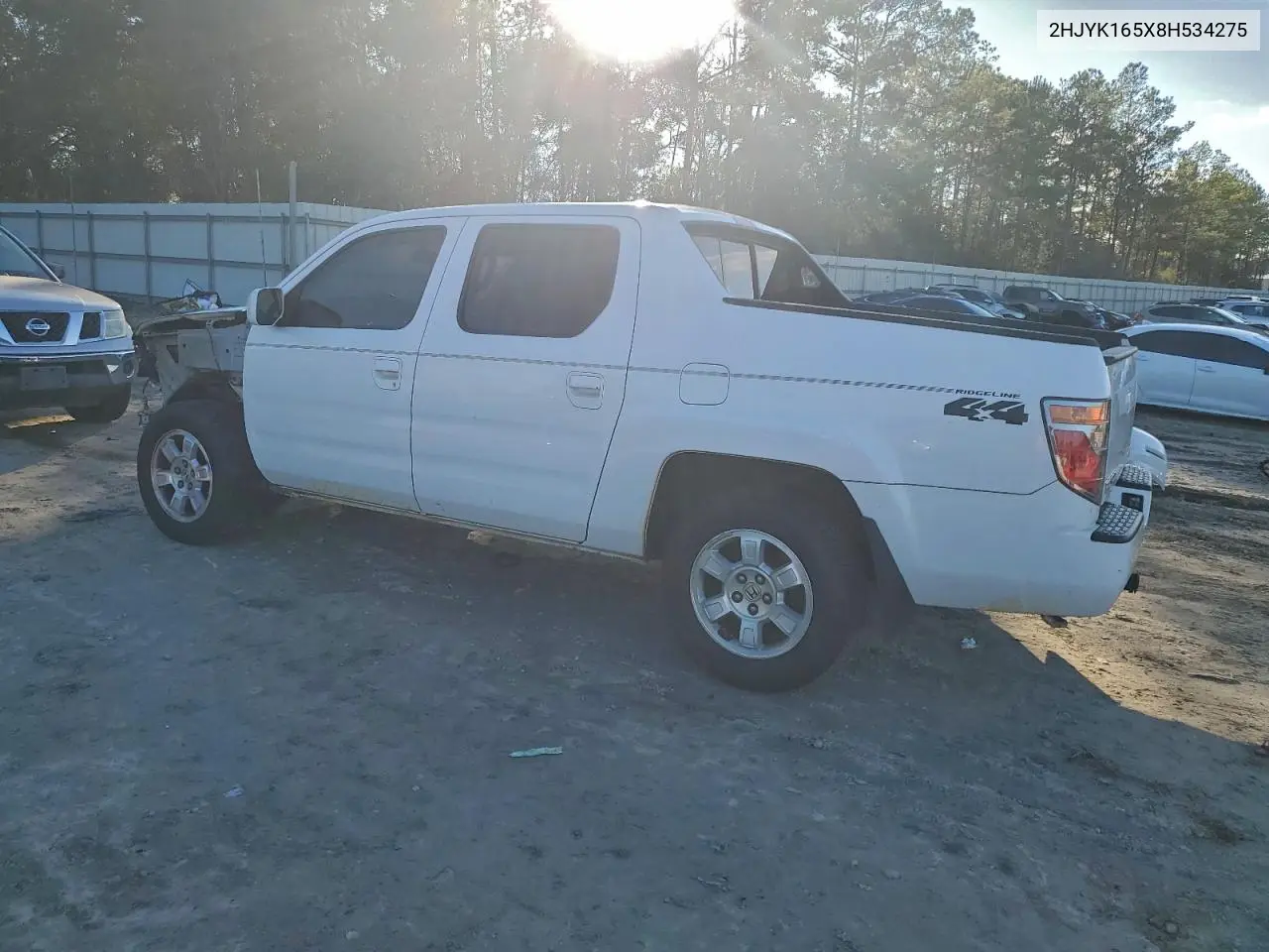 2HJYK165X8H534275 2008 Honda Ridgeline Rtl