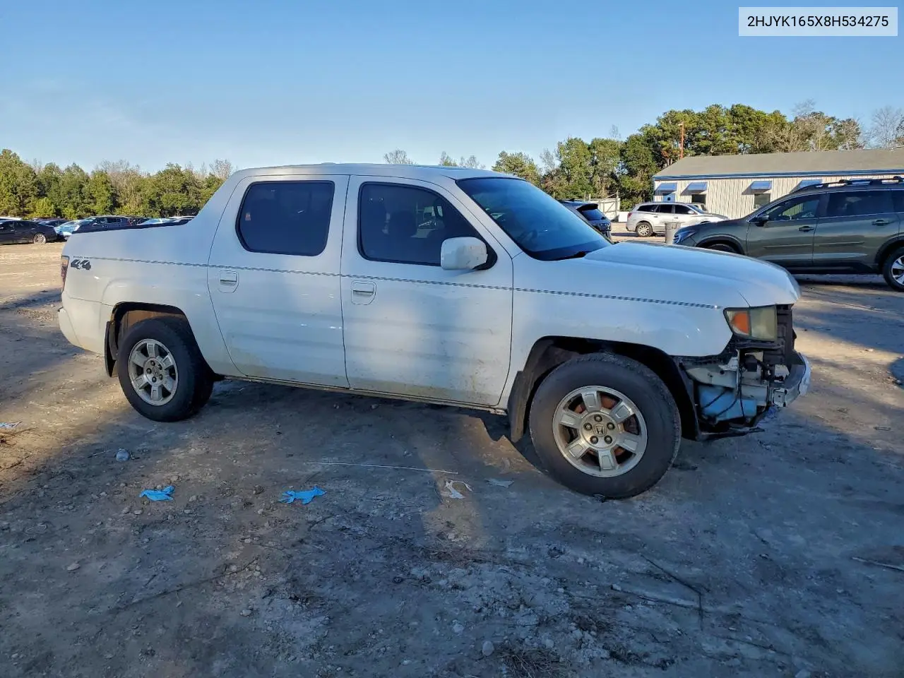 2HJYK165X8H534275 2008 Honda Ridgeline Rtl