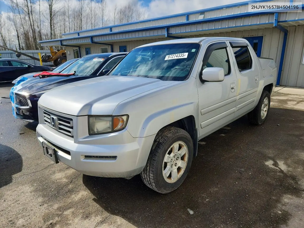 2HJYK16578H504196 2008 Honda Ridgeline Rtl