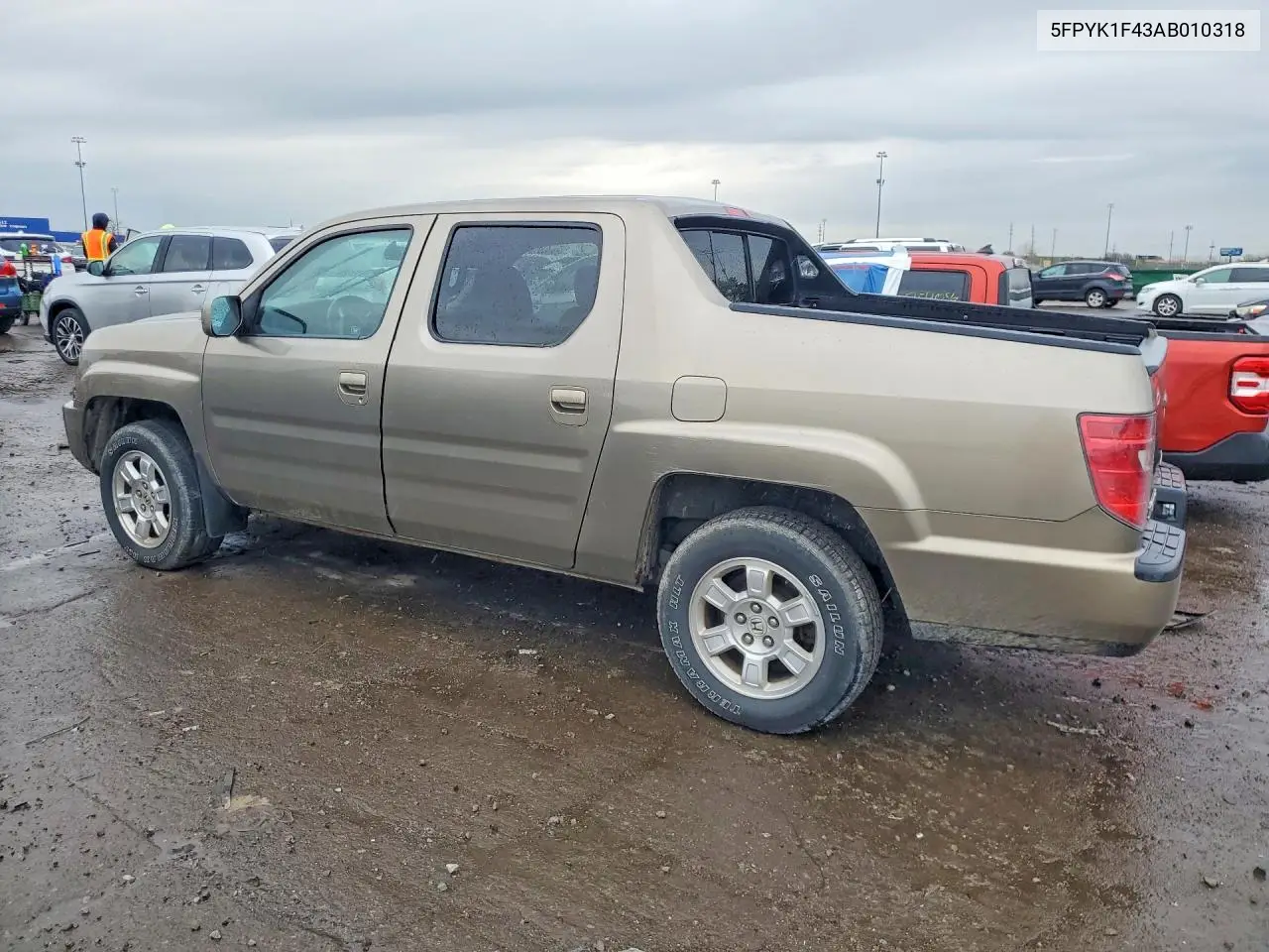 2010 Honda Ridgeline Rts VIN: 5FPYK1F43AB010318 Lot: 51601836