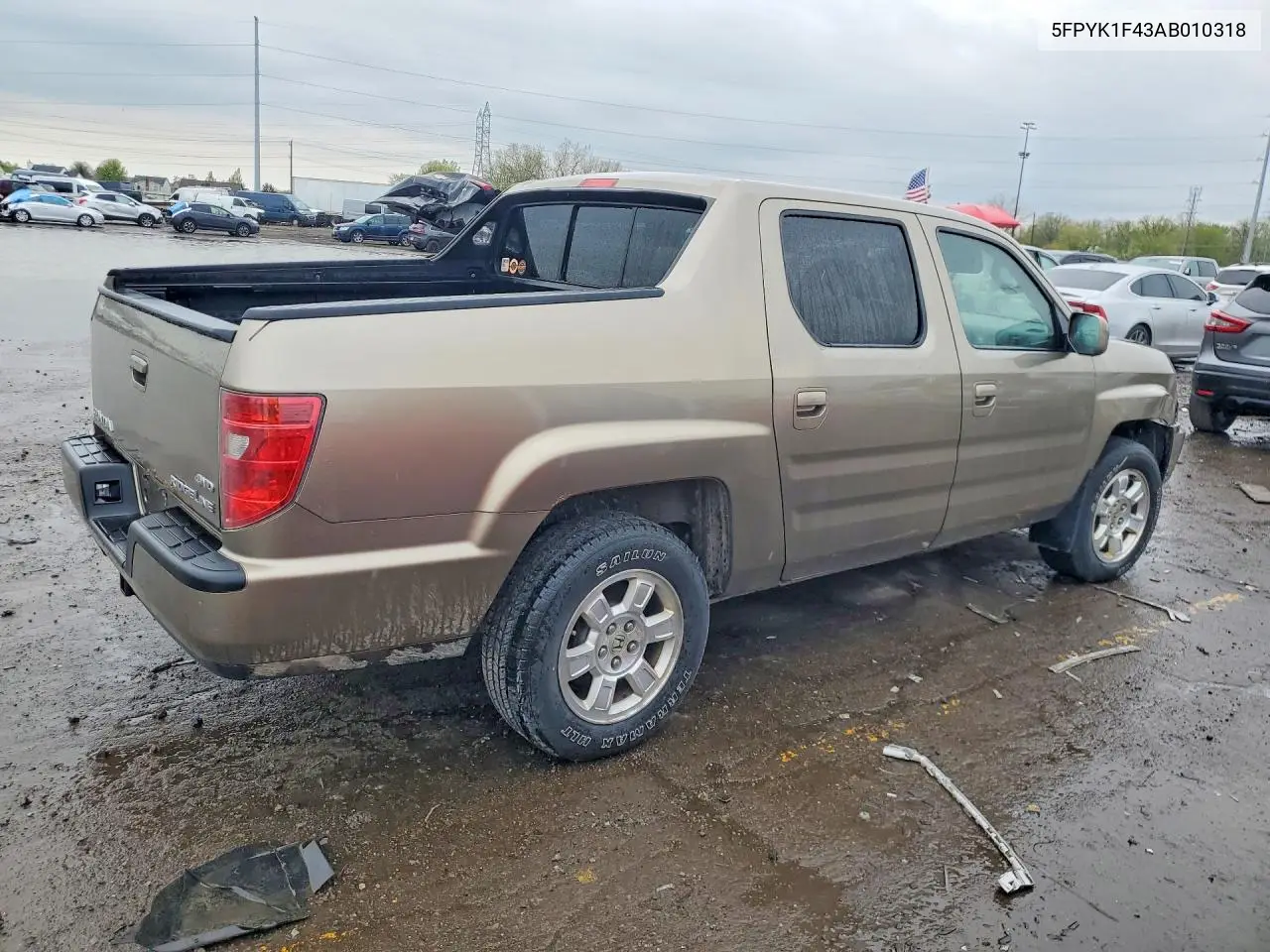2010 Honda Ridgeline Rts VIN: 5FPYK1F43AB010318 Lot: 51601836