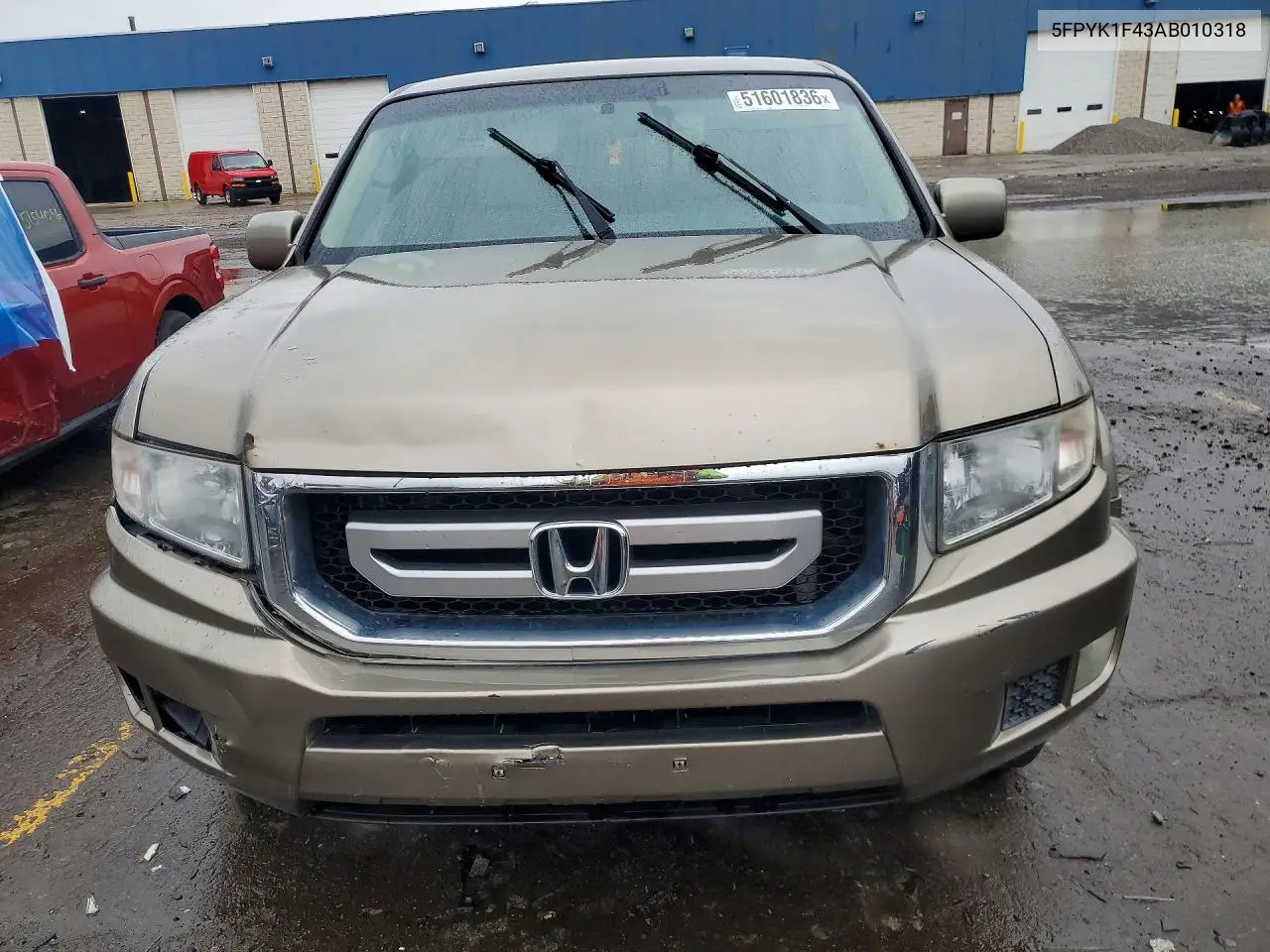 2010 Honda Ridgeline Rts VIN: 5FPYK1F43AB010318 Lot: 51601836