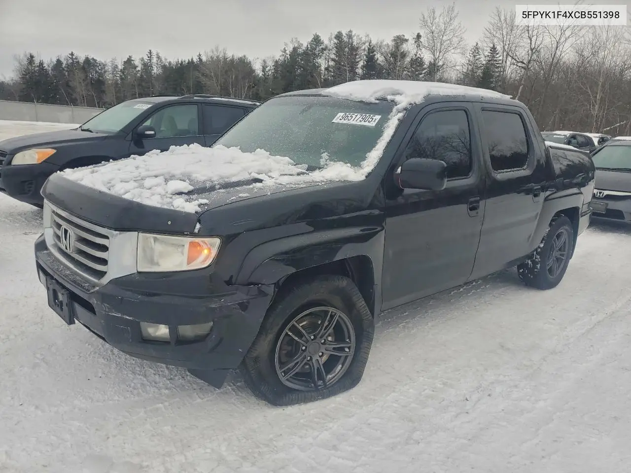 5FPYK1F4XCB551398 2012 Honda Ridgeline Rts
