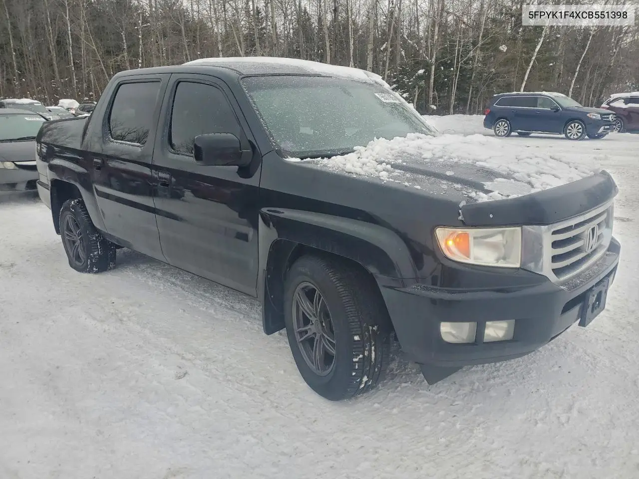 5FPYK1F4XCB551398 2012 Honda Ridgeline Rts