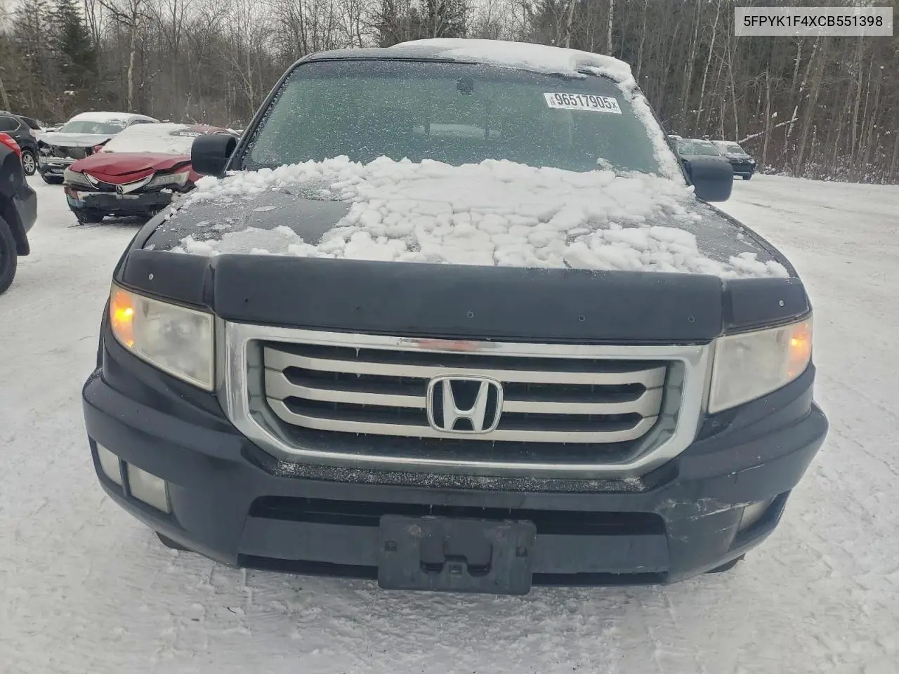 5FPYK1F4XCB551398 2012 Honda Ridgeline Rts