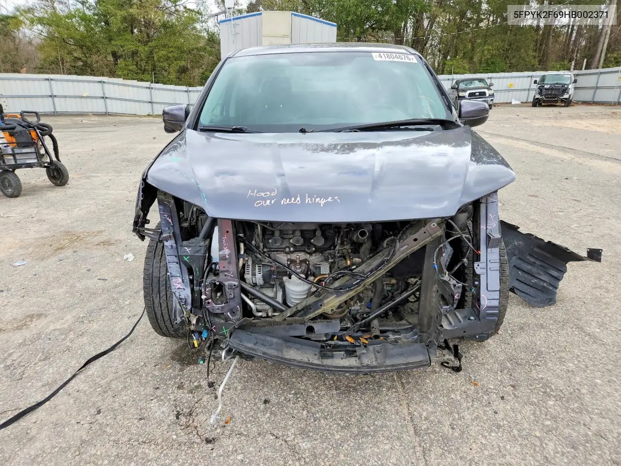 5FPYK2F69HB002371 2017 Honda Ridgeline Rtl