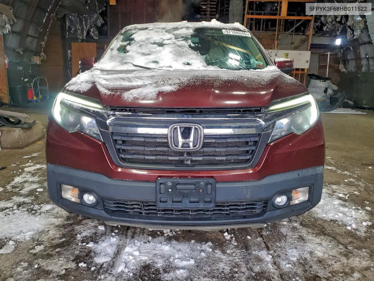 5FPYK3F68HB011522 2017 Honda Ridgeline Rtl