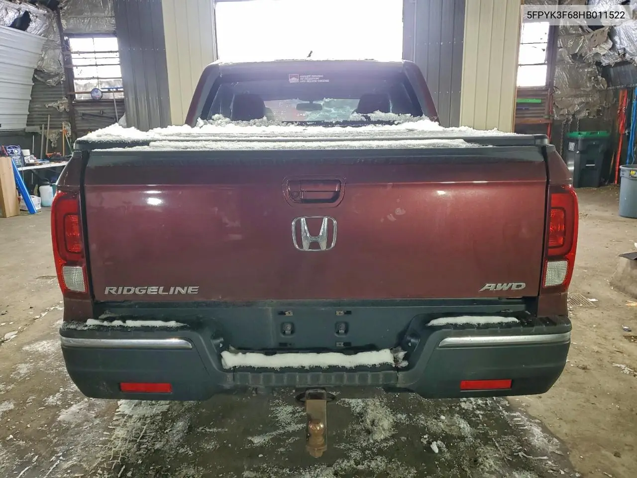 5FPYK3F68HB011522 2017 Honda Ridgeline Rtl