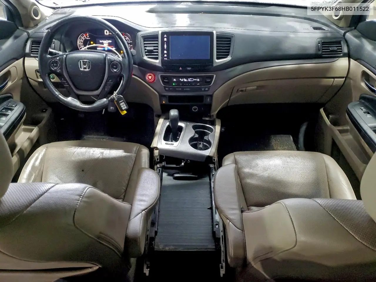 5FPYK3F68HB011522 2017 Honda Ridgeline Rtl