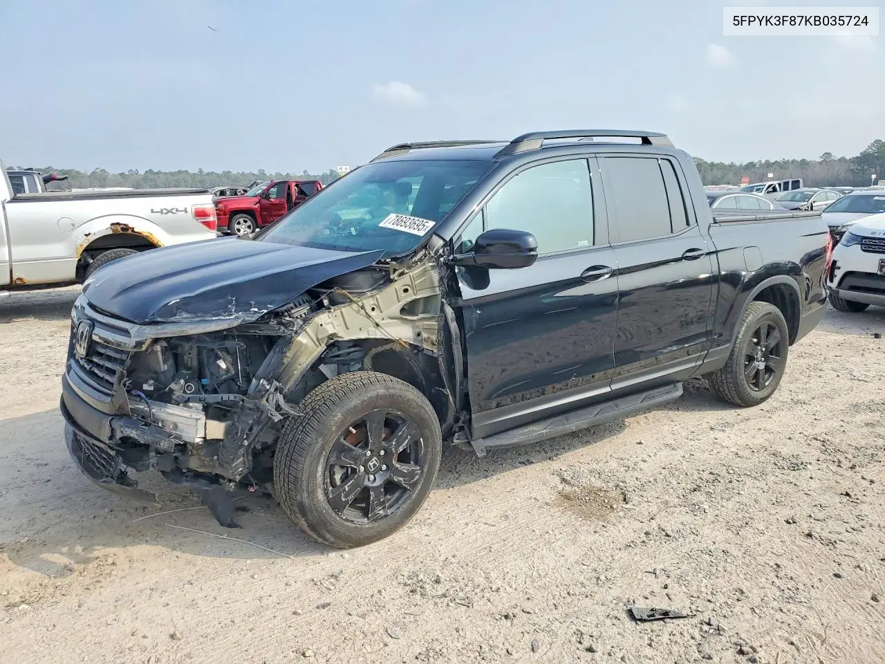 5FPYK3F87KB035724 2019 Honda Ridgeline Black Edition