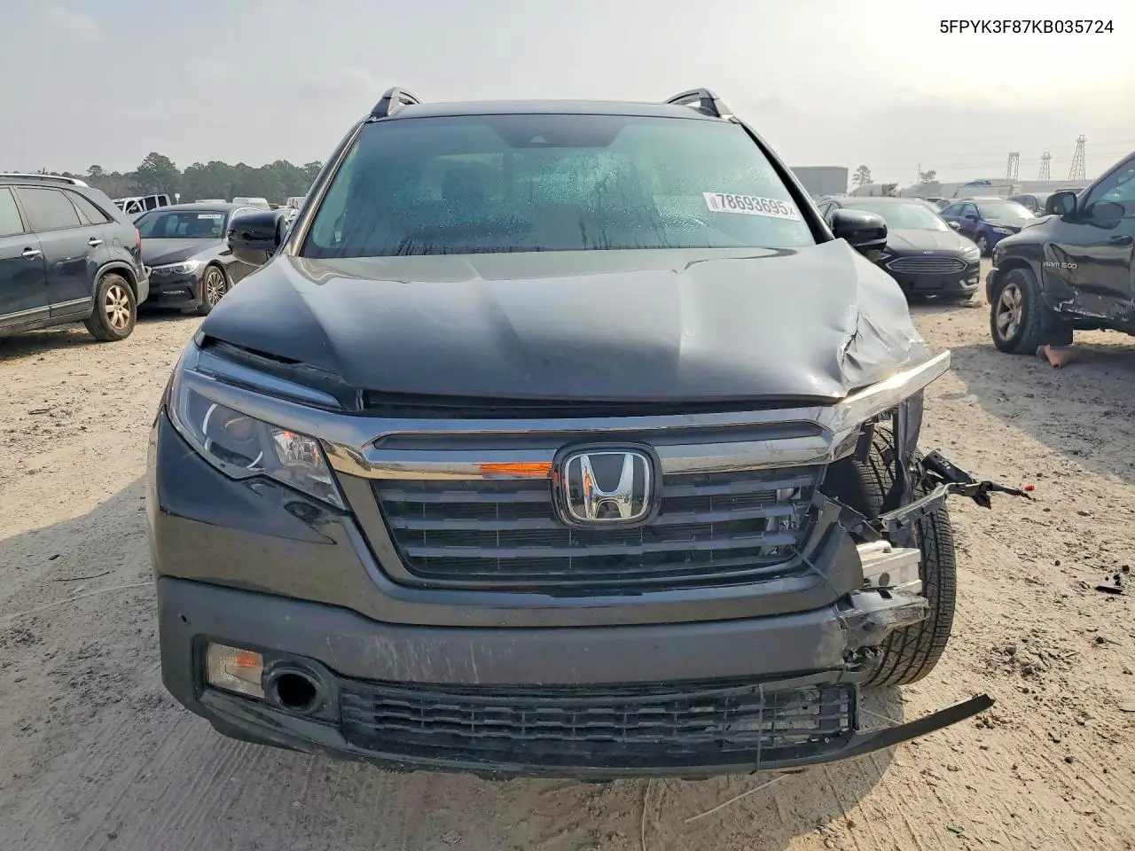 5FPYK3F87KB035724 2019 Honda Ridgeline Black Edition