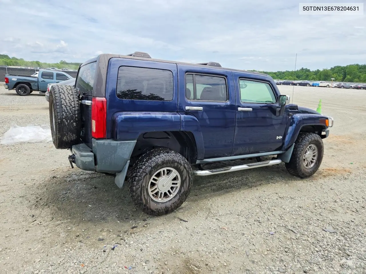 2007 Hummer H3 VIN: 5GTDN13E678204631 Lot: 56582336