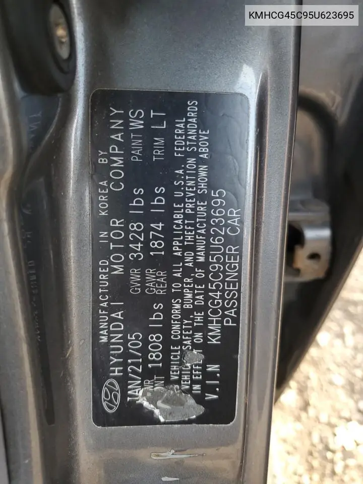 KMHCG45C95U623695 2005 Hyundai Accent Gl