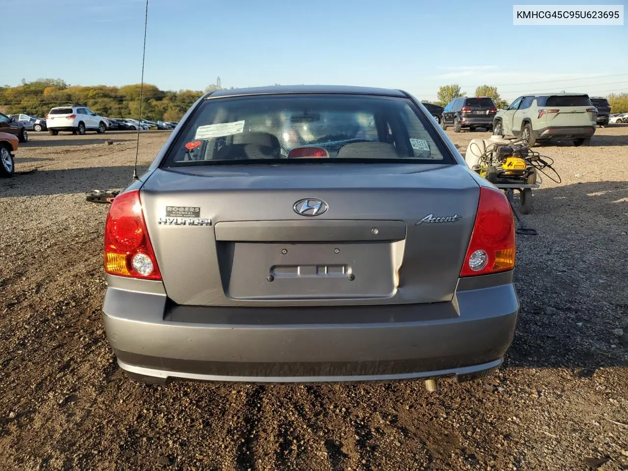 KMHCG45C95U623695 2005 Hyundai Accent Gl