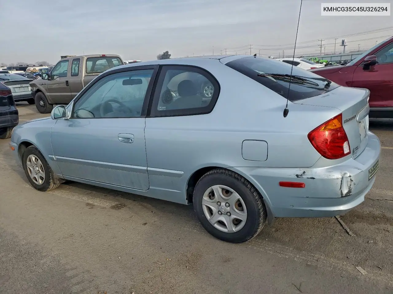 KMHCG35C45U326294 2005 Hyundai Accent Gs