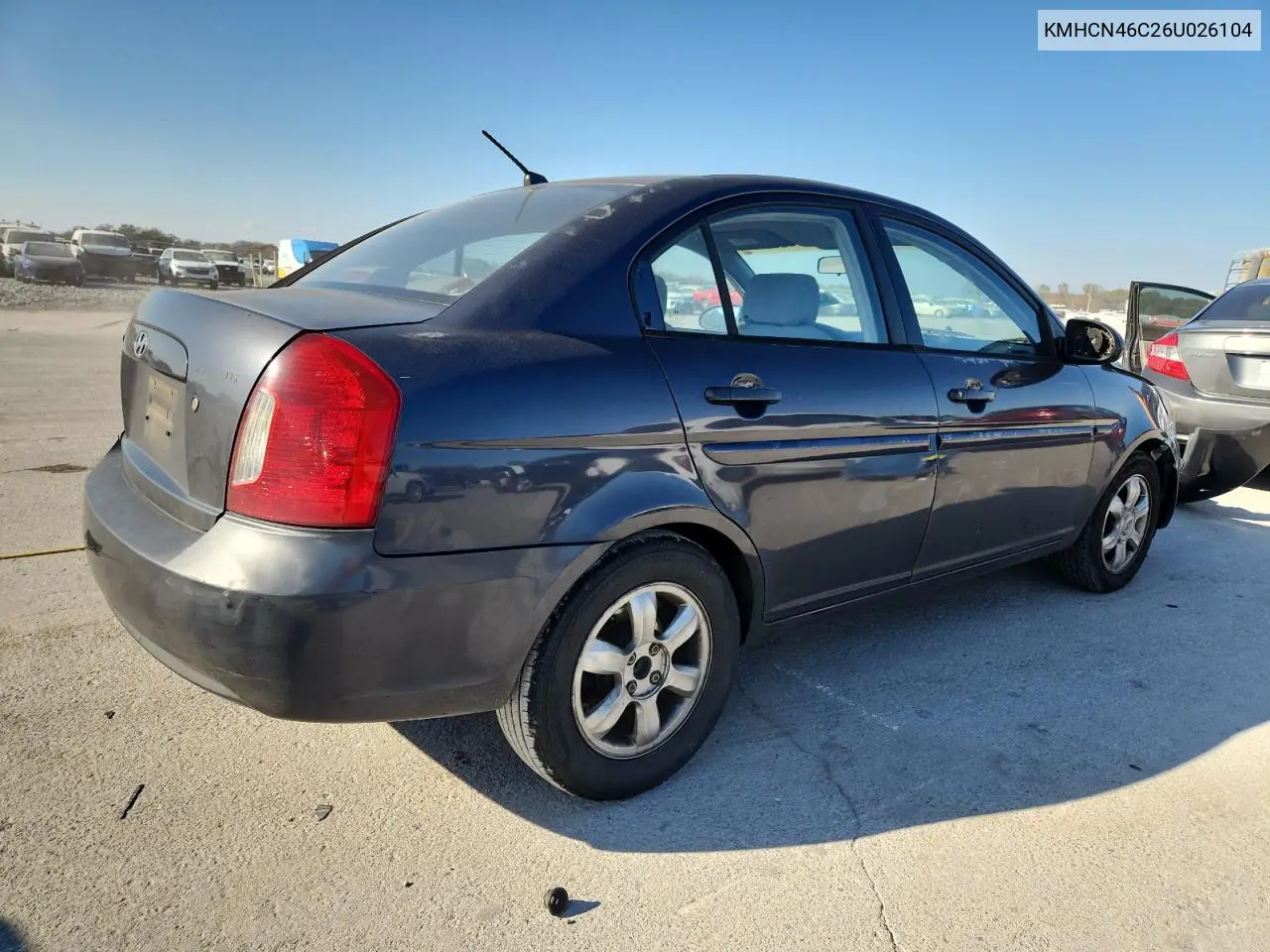 KMHCN46C26U026104 2006 Hyundai Accent Gls