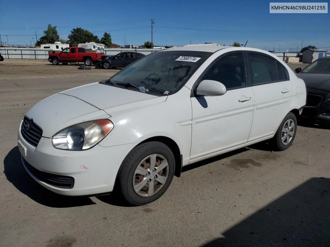 2008 Hyundai Accent Gls VIN: KMHCN46C98U241255 Lot: 72588174