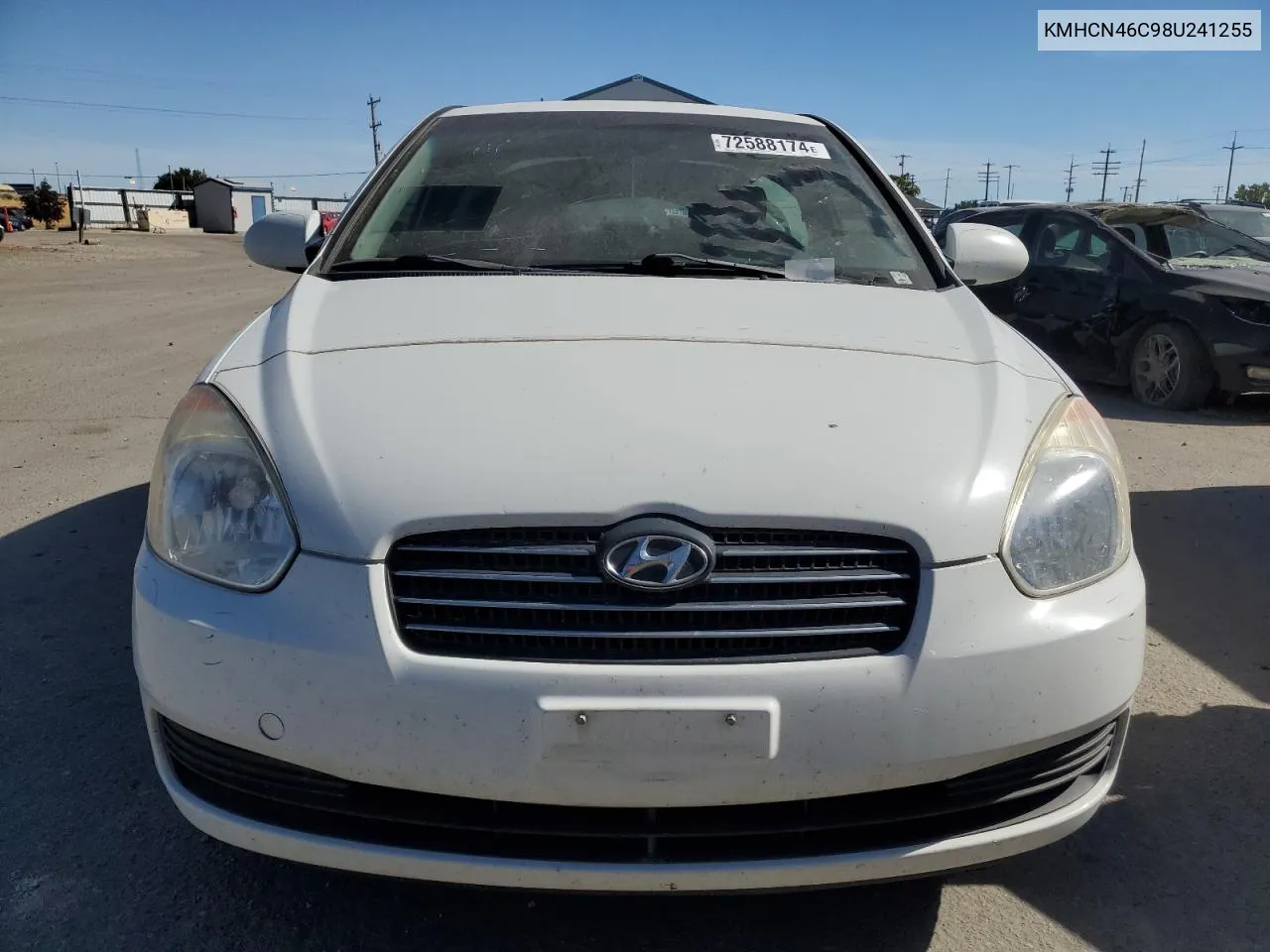 2008 Hyundai Accent Gls VIN: KMHCN46C98U241255 Lot: 72588174