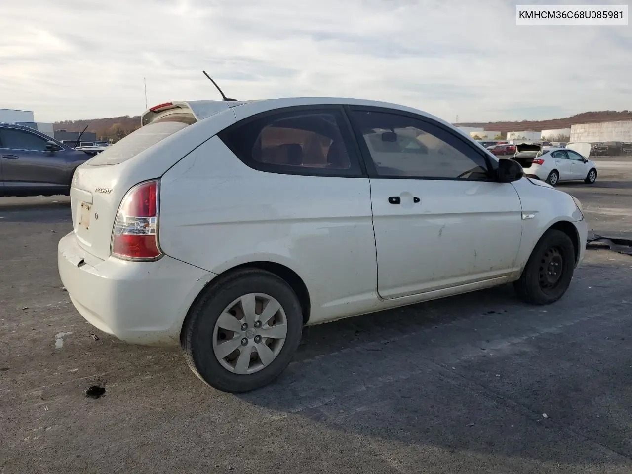 KMHCM36C68U085981 2008 Hyundai Accent Gs
