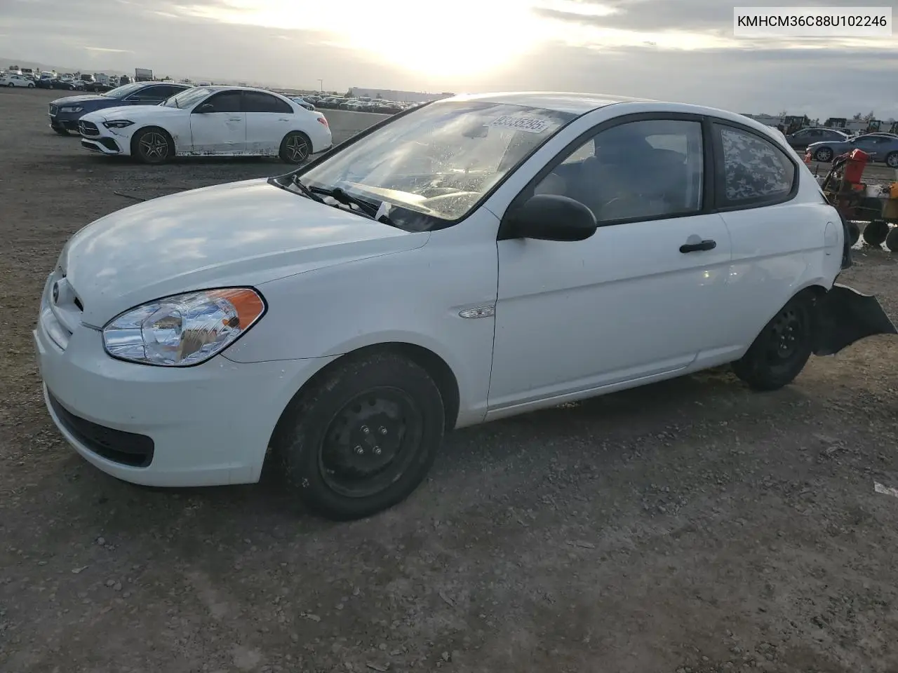 KMHCM36C88U102246 2008 Hyundai Accent Gs