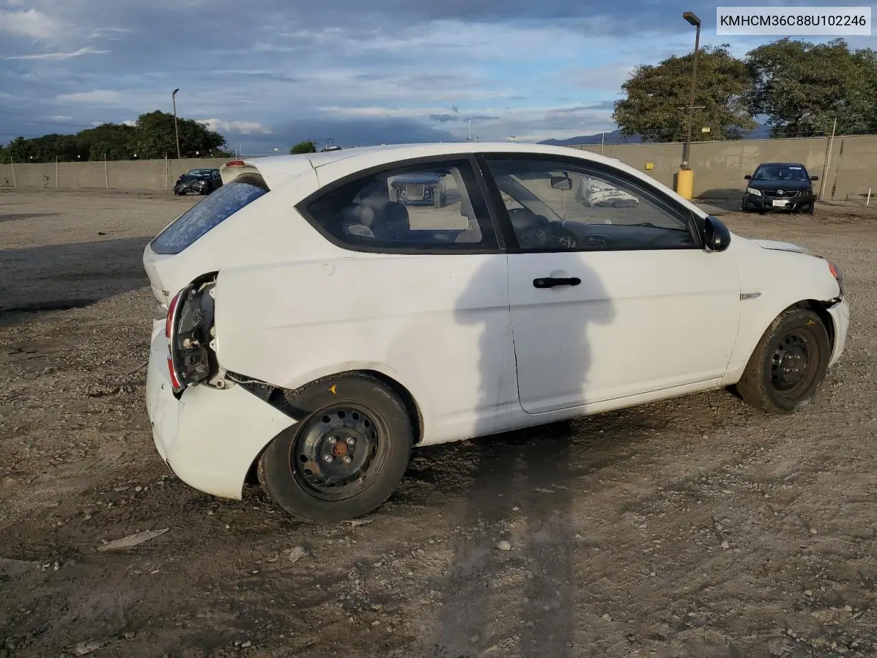 KMHCM36C88U102246 2008 Hyundai Accent Gs