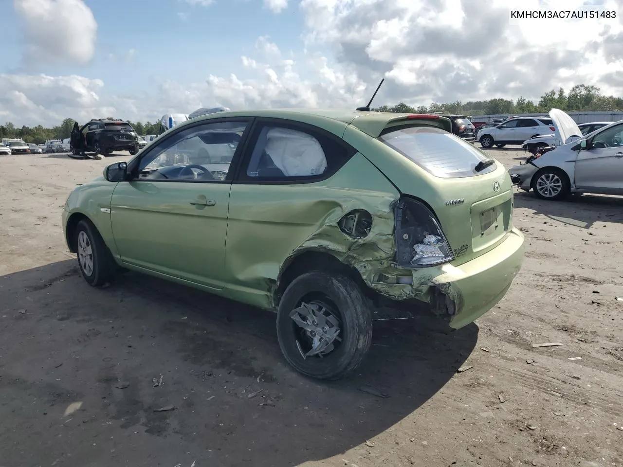 2010 Hyundai Accent Blue VIN: KMHCM3AC7AU151483 Lot: 70460624