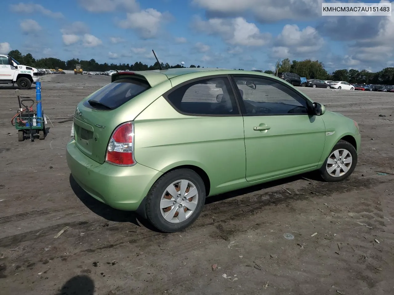 KMHCM3AC7AU151483 2010 Hyundai Accent Blue