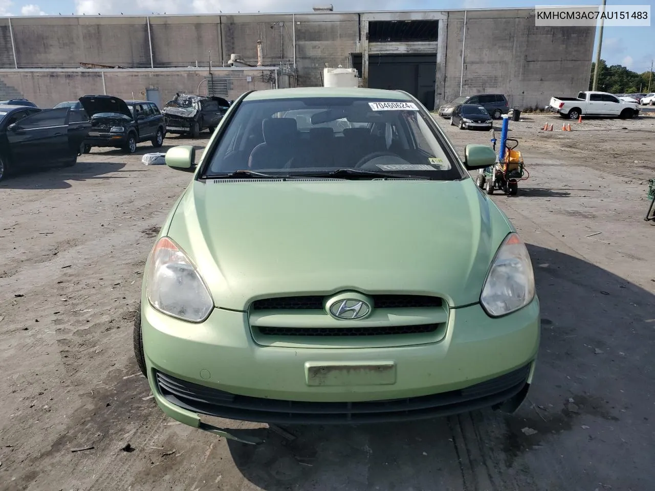 2010 Hyundai Accent Blue VIN: KMHCM3AC7AU151483 Lot: 70460624